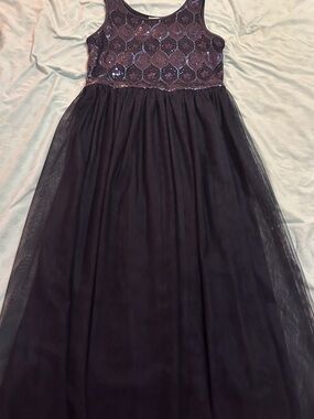 Cat & Jack Navy Sequin Bodice Tulle Gown